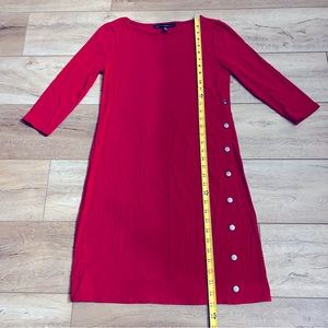 Woman’s red dress